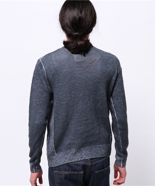 JOURNAL STANDARD（ジャーナルスタンダード）の「C/L ケーブルプリントクルーネックニット #（ニット/セーター・メンズ・ネイビー/ブルー系その他/グレー・MEDIUM/LARGE）」の6枚目の写真