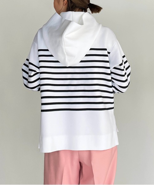 PICCIN（ピッチン）の「ミラノリブフーディーニット（ニット/セーター・レディース・ベージュ/ホワイト系/ブラック・M）」の20枚目の写真