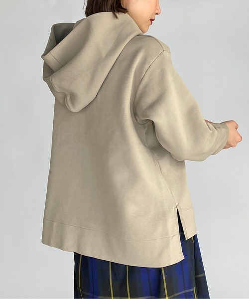 PICCIN（ピッチン）の「ミラノリブフーディーニット（ニット/セーター・レディース・ベージュ/ホワイト系/ブラック・M）」の12枚目の写真