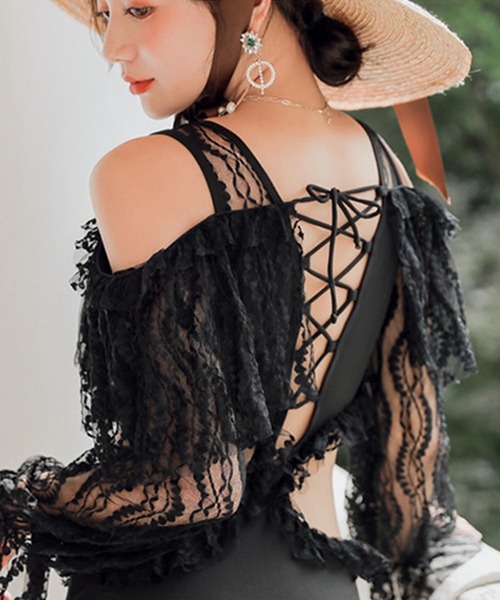 Jasmine Grandiflorum(ジャスミングランディフローラム)の「【Jasmine】長袖フリルスイムウェア (SS)(水着・レディース・ブラック/ベージュ・LARGE/MEDIUM/X-LARGE)」の21枚目の写真