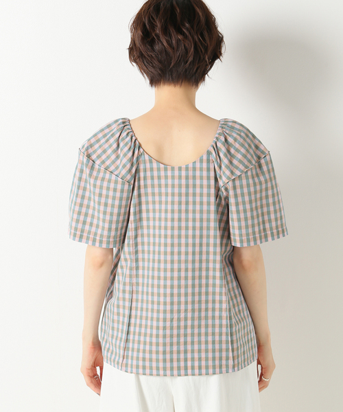 IENA LA BOUCLE(イエナラブークル)の「IENA LA BOUCLE C/CUギンガム ピンタックブラウス(シャツ/ブラウス・レディース・バーガンディー・FREE)」の9枚目の写真
