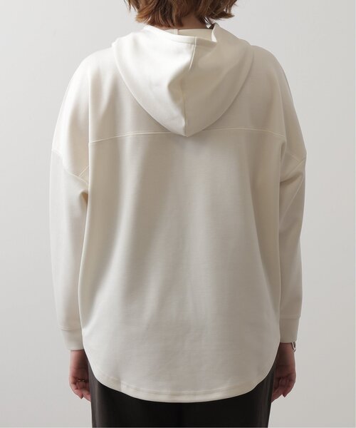 frames RAY CASSIN（フレームスレイカズン）の「ダンボールニット変形ポケット付きドルマンプルパーカー（パーカー・レディース・ブラック/ピンク/ブルー/キナリ・FREE）」の14枚目の写真