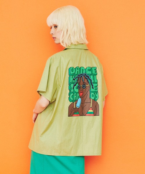 PUNYUS(プニュズ)の「DANCEHALL半袖シャツ(シャツ/ブラウス・レディース・ブラック/カーキ・1/2/4/3)」の6枚目の写真