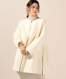 NOLLEY’S | ダブルクロス・リバーショートコート(ノーカラーコート)