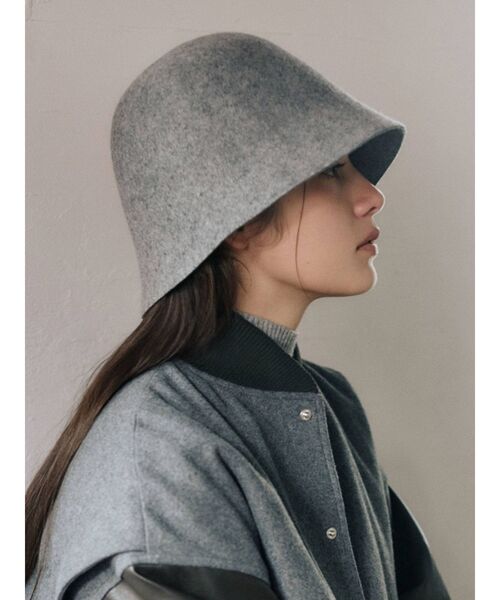 Ungrid（アングリッド）の「フェルトデザインハット（ハット・レディース・グレー/ブラック・FREE）」の3枚目の写真
