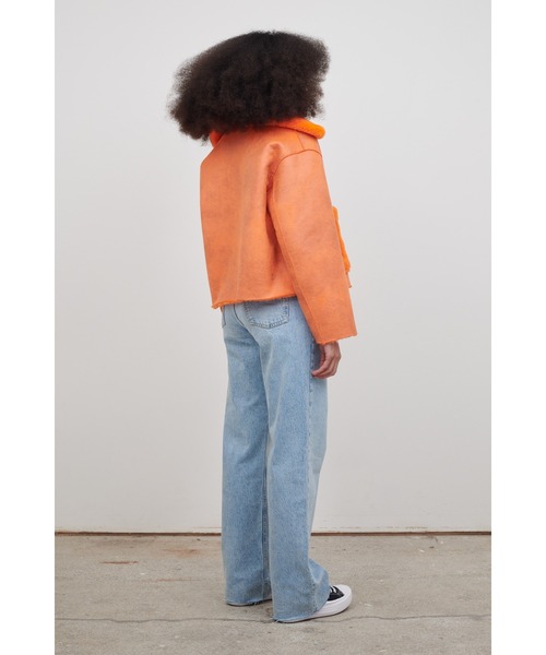 jakke（ジャッキー）の「jakke/ジャッキー/VERA（ムートンコート・レディース・オレンジ/カーキ・MEDIUM）」の8枚目の写真