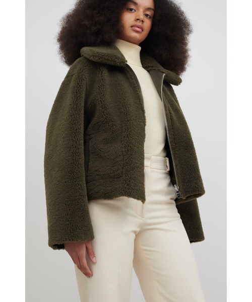 jakke（ジャッキー）の「jakke/ジャッキー/VERA（ムートンコート・レディース・オレンジ/カーキ・MEDIUM）」の9枚目の写真