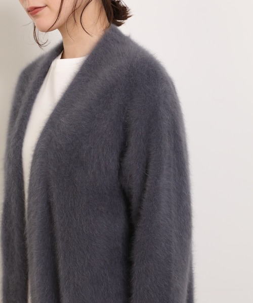 INED(イネド)の「カシミヤブレンドフォックスカーディガン ヒップが隠れるレングス(カーディガン/ボレロ・レディース・チャコールグレー/キャメル・9号)」の13枚目の写真