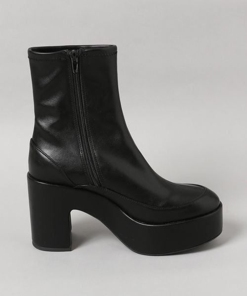JEANASIS（ジーナシス）の「プラットフォームストレッチブーツ/123426（ブーツ・レディース・ブラック/オフホワイト/ブラック系その他・MEDIUM/LARGE）」の9枚目の写真