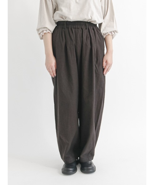 Samansa Mos2（サマンサ モスモス）の「綿麻ゆるパンツ（その他パンツ・レディース・ベージュ/ブラウン/ブルー/チャコール・ﾌﾘ-）」の11枚目の写真