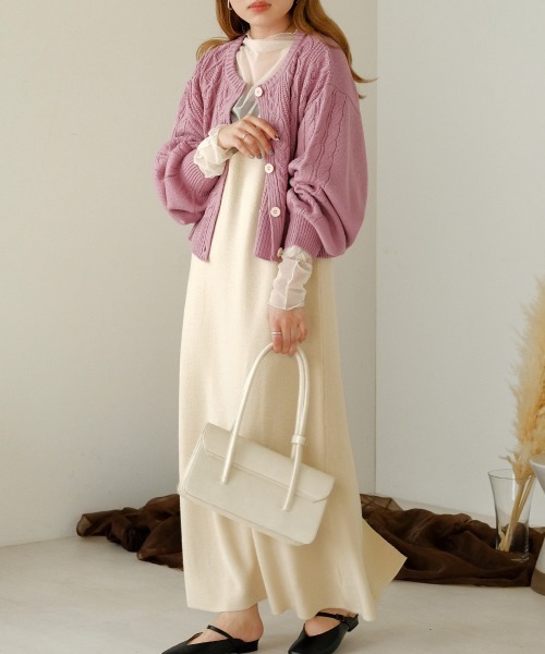 Bab(バブ)の「ベーシックシアートップス(Tシャツ/カットソー・レディース・ブラック/オリーブ/アイボリー/ピンク/パープル/モカ・FREE)」の7枚目の写真