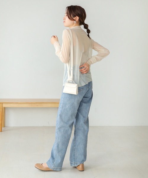 Bab(バブ)の「ベーシックシアートップス(Tシャツ/カットソー・レディース・ブラック/オリーブ/アイボリー/ピンク/パープル/モカ・FREE)」の20枚目の写真