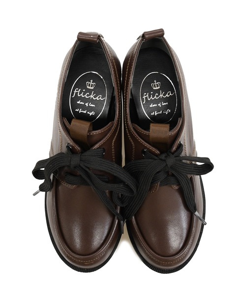 NOFALL(ノーフォール)の「厚底サテンリボンレースアップシューズ(その他シューズ・レディース・ブラック/ダークブラウン/ブラック系その他・LL/3L/SS/S/M/L)」の4枚目の写真