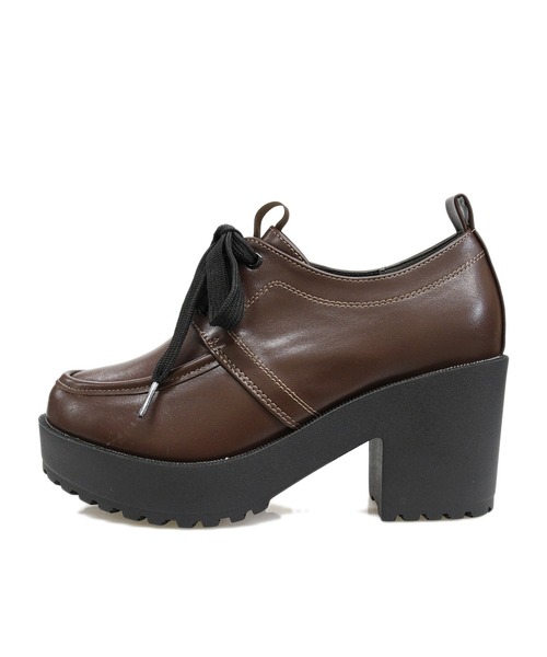 NOFALL(ノーフォール)の「厚底サテンリボンレースアップシューズ(その他シューズ・レディース・ブラック/ダークブラウン/ブラック系その他・LL/3L/SS/S/M/L)」の11枚目の写真