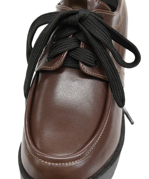 NOFALL(ノーフォール)の「厚底サテンリボンレースアップシューズ(その他シューズ・レディース・ブラック/ダークブラウン/ブラック系その他・LL/3L/SS/S/M/L)」の8枚目の写真