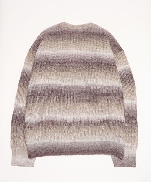 COMMON WARE（コモンウェアー）の「COMMONWARE:GRADATION KNIT C/N L/S/グラデーションニットクルーネック（ニット/セーター・レディース・グリーン/ベージュ/ブラック/マルチ・L/XL/M）」の5枚目の写真