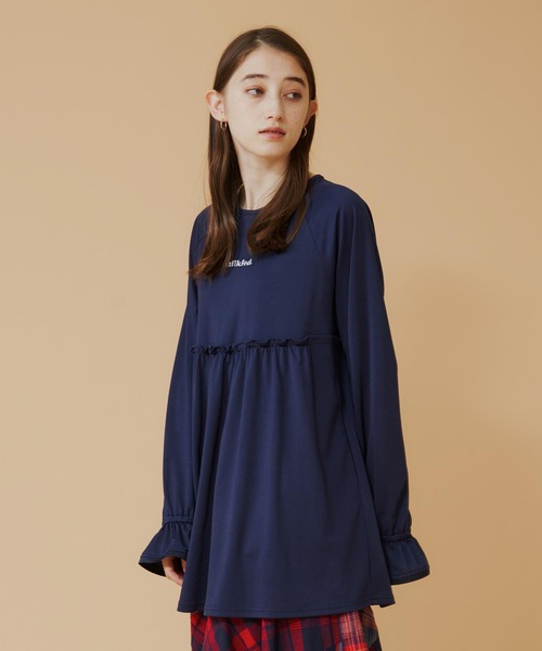 MILKFED.(ミルクフェド)の「COOPER LOGO TUNIC(チュニック・レディース・ブラック/ネイビー・ONE SIZE)」の3枚目の写真