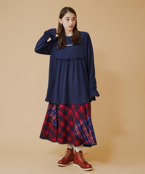 MILKFED.(ミルクフェド)の「COOPER LOGO TUNIC(チュニック・レディース・ブラック/ネイビー・ONE SIZE)」の5枚目の写真