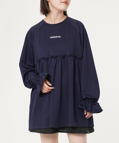 MILKFED.(ミルクフェド)の「COOPER LOGO TUNIC(チュニック・レディース・ブラック/ネイビー・ONE SIZE)」の21枚目の写真