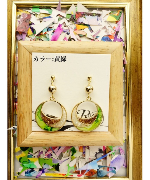 tone(トーン)の「【零-Rei-】彩生シリーズ 環 ピアス(MA)(ピアス(両耳用)・レディース・イエロー/ブルー/グリーン/ターコイズブルー/グリーン系その他/パープル/オレンジ/レッド・FREE)」の3枚目の写真