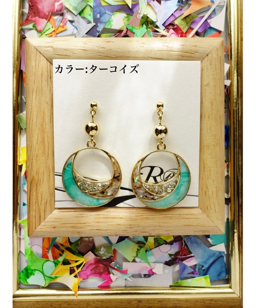 tone(トーン)の「【零-Rei-】彩生シリーズ 環 ピアス(MA)(ピアス(両耳用)・レディース・イエロー/ブルー/グリーン/ターコイズブルー/グリーン系その他/パープル/オレンジ/レッド・FREE)」の4枚目の写真