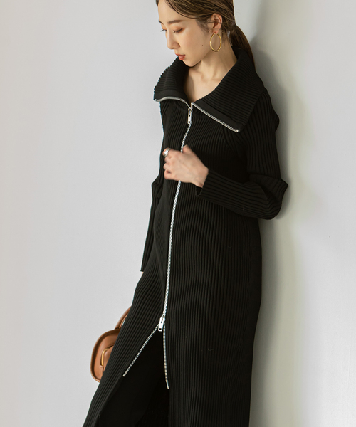 Noble（ノーブル）の「リブロングzipニット（ニット/セーター）」 - WEAR