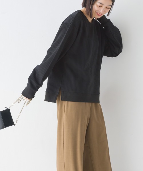 OMNES（オムネス）の「ラインキルトプルオーバー長袖（その他トップス・レディース・ブラック/アイボリー/モカ/ライトカーキ/ピンクベージュ・FREE）」の3枚目の写真