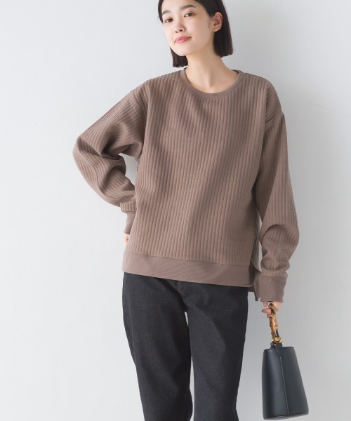 OMNES（オムネス）の「ラインキルトプルオーバー長袖（その他トップス・レディース・ブラック/アイボリー/モカ/ライトカーキ/ピンクベージュ・FREE）」の4枚目の写真