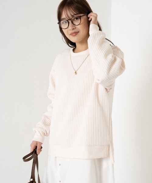 OMNES（オムネス）の「ラインキルトプルオーバー長袖（その他トップス・レディース・ブラック/アイボリー/モカ/ライトカーキ/ピンクベージュ・FREE）」の8枚目の写真