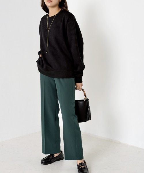 OMNES（オムネス）の「ラインキルトプルオーバー長袖（その他トップス・レディース・ブラック/アイボリー/モカ/ライトカーキ/ピンクベージュ・FREE）」の14枚目の写真