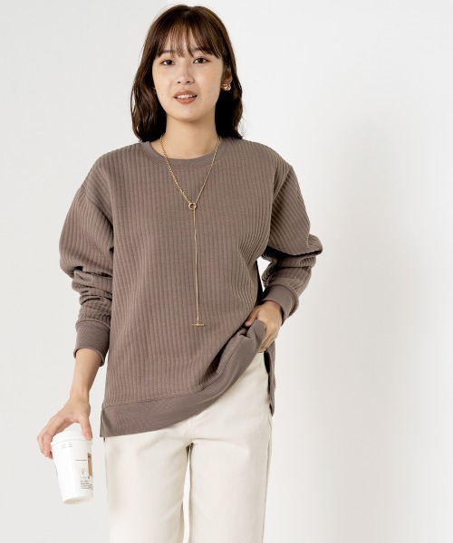 OMNES（オムネス）の「ラインキルトプルオーバー長袖（その他トップス・レディース・ブラック/アイボリー/モカ/ライトカーキ/ピンクベージュ・FREE）」の19枚目の写真