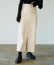 miette | ﾌﾛﾝﾄｽﾘｯﾄﾌｪｲｸﾚｻﾞｰｽｶｰﾄ(スカート)