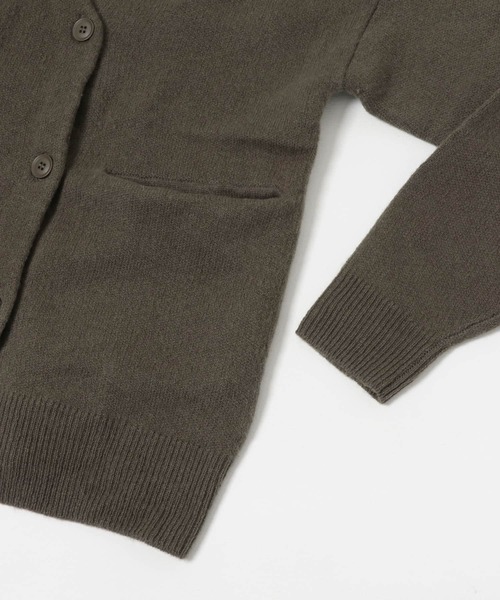 LAATO(ラート)の「LOOSE WOOL CARDIGAN(カーディガン/ボレロ・レディース・チャコールグレー/オフホワイト・FREE)」の6枚目の写真