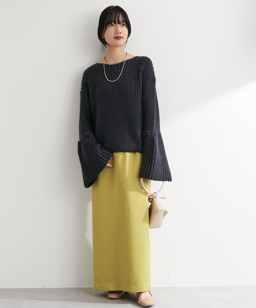 SHENERY（シーナリー）の「ローゲージ畦切替プルオーバー（ニット/セーター・レディース・ネイビー/アイボリー・FREE）」の9枚目の写真