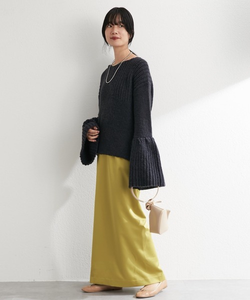 SHENERY（シーナリー）の「ローゲージ畦切替プルオーバー（ニット/セーター・レディース・ネイビー/アイボリー・FREE）」の5枚目の写真