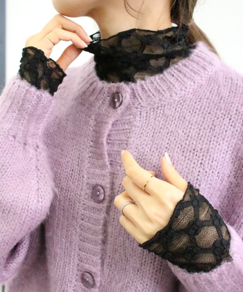 MLI'A（エムリア）の「チュールシアー長袖トップス（Tシャツ/カットソー・レディース・オフホワイト/ホワイト系5/ブラック系5/ブラック/ブラウン/グレー系7・M）」の4枚目の写真