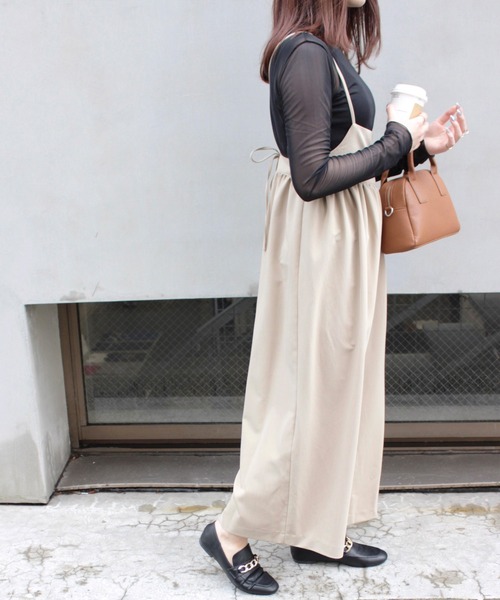 MLI'A（エムリア）の「チュールシアー長袖トップス（Tシャツ/カットソー・レディース・オフホワイト/ホワイト系5/ブラック系5/ブラック/ブラウン/グレー系7・M）」の14枚目の写真