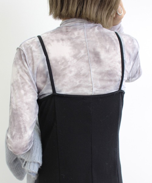 MLI'A（エムリア）の「チュールシアー長袖トップス（Tシャツ/カットソー・レディース・オフホワイト/ホワイト系5/ブラック系5/ブラック/ブラウン/グレー系7・M）」の16枚目の写真