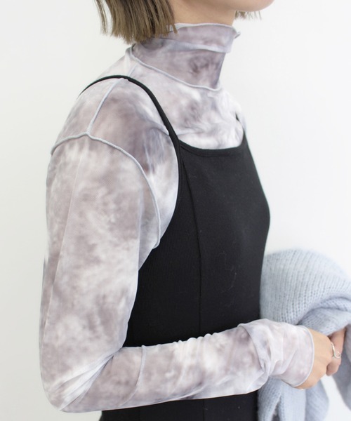 MLI'A（エムリア）の「チュールシアー長袖トップス（Tシャツ/カットソー・レディース・オフホワイト/ホワイト系5/ブラック系5/ブラック/ブラウン/グレー系7・M）」の20枚目の写真