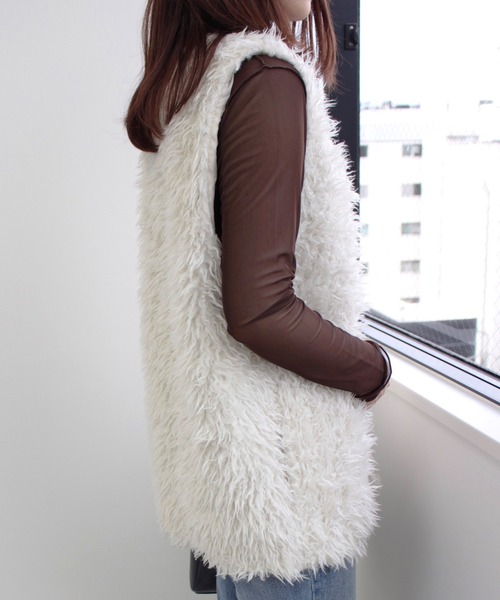 MLI'A（エムリア）の「チュールシアー長袖トップス（Tシャツ/カットソー・レディース・オフホワイト/ホワイト系5/ブラック系5/ブラック/ブラウン/グレー系7・M）」の21枚目の写真