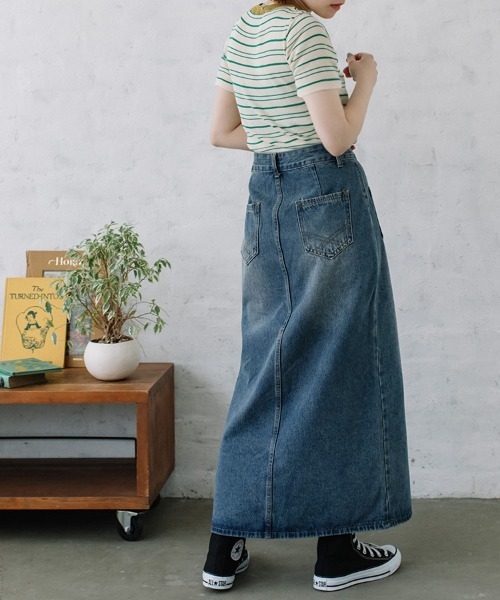 Flugge（フラッジー）の「crew neck border knit/クルーネックボーダーニット（ニット/セーター・レディース・グリーン/ブラック×グリーン・FREE）」の17枚目の写真