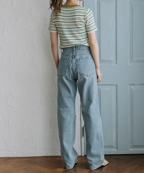 Flugge（フラッジー）の「crew neck border knit/クルーネックボーダーニット（ニット/セーター・レディース・グリーン/ブラック×グリーン・FREE）」の21枚目の写真