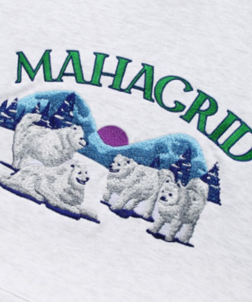 MAHAGRID(マハグリッド)の「『mahagrid/マハグリッド』SAMOYED HOODIE/サモエード プルオーバーパーカー(パーカー・メンズ・ベージュ/ライトグレー/バーガンディー・S/L/M)」の6枚目の写真
