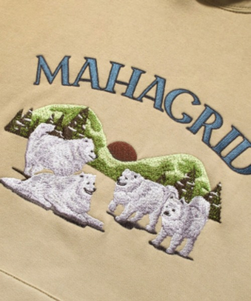 MAHAGRID(マハグリッド)の「『mahagrid/マハグリッド』SAMOYED HOODIE/サモエード プルオーバーパーカー(パーカー・メンズ・ベージュ/ライトグレー/バーガンディー・S/L/M)」の14枚目の写真
