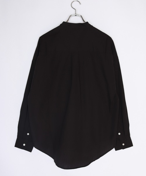 WESTSEA(ウエストシー)の「オーバーサイズバンドカラーシャツ(シャツ/ブラウス・メンズ・ベージュ/ネイビー/ブラック/ホワイト/ネイビー×ホワイト/ブルー/グリーン/ホワイト×ブラック・M/L)」の9枚目の写真