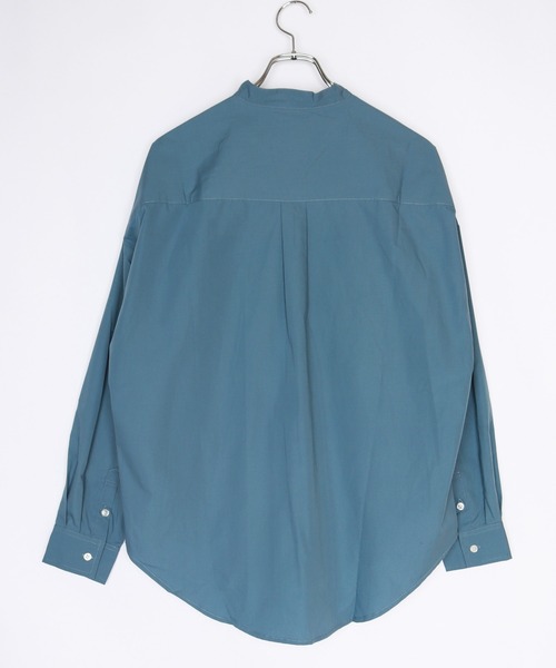 WESTSEA(ウエストシー)の「オーバーサイズバンドカラーシャツ(シャツ/ブラウス・メンズ・ベージュ/ネイビー/ブラック/ホワイト/ネイビー×ホワイト/ブルー/グリーン/ホワイト×ブラック・M/L)」の13枚目の写真
