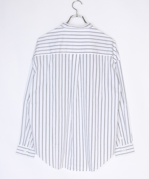 WESTSEA(ウエストシー)の「オーバーサイズバンドカラーシャツ(シャツ/ブラウス・メンズ・ベージュ/ネイビー/ブラック/ホワイト/ネイビー×ホワイト/ブルー/グリーン/ホワイト×ブラック・M/L)」の11枚目の写真