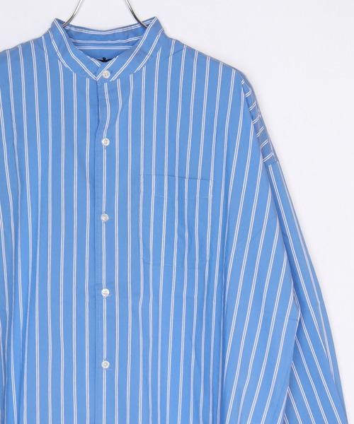 WESTSEA(ウエストシー)の「オーバーサイズバンドカラーシャツ(シャツ/ブラウス・メンズ・ベージュ/ネイビー/ブラック/ホワイト/ネイビー×ホワイト/ブルー/グリーン/ホワイト×ブラック・M/L)」の16枚目の写真