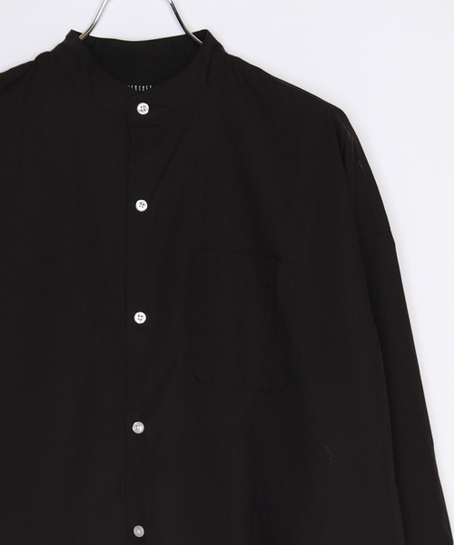 WESTSEA(ウエストシー)の「オーバーサイズバンドカラーシャツ(シャツ/ブラウス・メンズ・ベージュ/ネイビー/ブラック/ホワイト/ネイビー×ホワイト/ブルー/グリーン/ホワイト×ブラック・M/L)」の19枚目の写真