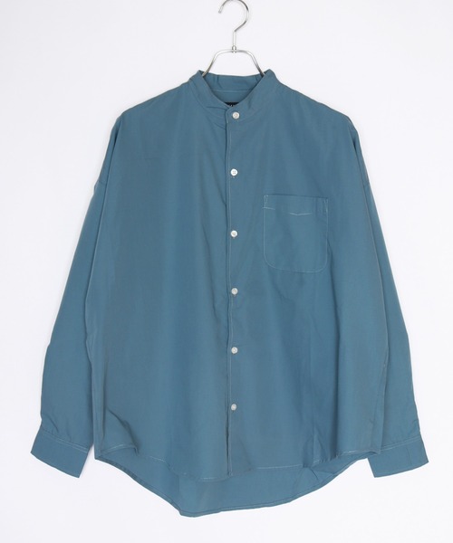 WESTSEA(ウエストシー)の「オーバーサイズバンドカラーシャツ(シャツ/ブラウス・メンズ・ベージュ/ネイビー/ブラック/ホワイト/ネイビー×ホワイト/ブルー/グリーン/ホワイト×ブラック・M/L)」の21枚目の写真